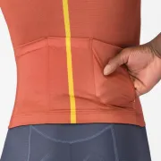 Tricou cu maneca scurta Castelli Drittone Logo, pentru barbati, paprika/mango mojito M