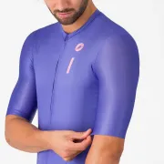 Tricou cu maneca scurta Castelli Drittone Logo, pentru barbati, violet/roz giro XXL