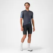 Tricou cu maneca scurta Castelli Entrata Apex, pentru barbati, albastru neon/albastru inchis L