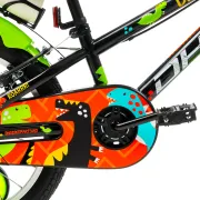 Bicicleta Copii DHS Dino - 18 Inch, Negru Reambalat