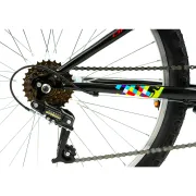 Bicicleta Copii DHS Plasma - 24 Inch, Negru-Roz Reambalat