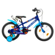 Bicicleta Copii DHS Rocket - 16 Inch, Albastru Reambalat