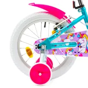 Bicicleta Copii DHS Unicorn - 16 Inch, Albastru Reambalat