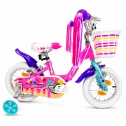Bicicleta Copii DHS Icecream - 12 Inch, Roz, Reambalat