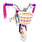 Bicicleta Copii DHS Unicorn - 12 Inch, Albastru/Roz, Reambalat