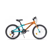 Bicicleta copii Pegas Mini Drumet - 20 inch, Portocaliu/Turcoaz