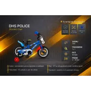 Bicicleta Copii DHS Police - 12 Inch, Albastru, Reambalat