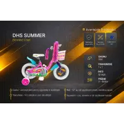 Bicicleta Copii DHS Summer - 12 Inch, Roz/Albastru, Reambalat