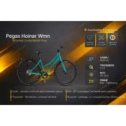 Bicicleta Oras Pegas Hoinar Wmn - 28 inch, M, Turcoaz