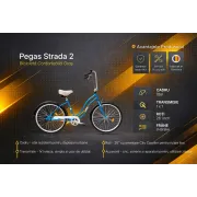 Bicicleta Oras Pegas Strada 2 - 26 inch, 1S, M, Albastru