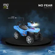 ATV fara pedale pentru copii Moni No Fear 999, Albastru, cu volan si roti late