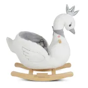 Balansoar plusat pentru copii Moni Swan, model lebada, cu manere si sezut confortabil