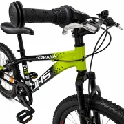 Bicicleta Copii Dhs Terrana 2023B, model 2026 - 20 Inch, Negru-Verde