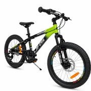 Bicicleta Copii Dhs Terrana 2023B, model 2026 - 20 Inch, Negru-Verde