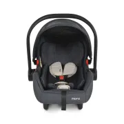Cos auto tip scoica pentru bebelusi, Cangaroo Trio, 40-86 cm, 0-1,5 ani, siguranta si confort in masina, Gri/Bej