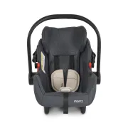 Cos auto tip scoica pentru bebelusi, Cangaroo Trio, 40-86 cm, 0-1,5 ani, siguranta si confort in masina, Gri/Bej