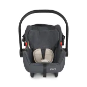 Cos auto tip scoica pentru bebelusi, Cangaroo Trio, 40-86 cm, 0-1,5 ani, siguranta si confort in masina, Gri/Bej
