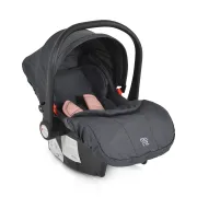 Cos auto tip scoica pentru bebelusi, Cangaroo Trio 40-86 cm, siguranta si confort in masina, Gri/Roz
