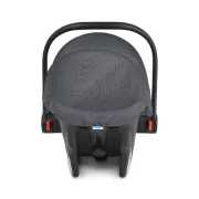 Cos auto tip scoica pentru bebelusi, Cangaroo Trio, 40-86 cm, 0-1,5 ani, siguranta si confort in masina, Gri/Bej