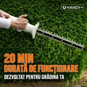 Foarfeca electrica pentru gard viu Litheli U20HT01, 20V, acumulator 2Ah inclus, lama 450 mm