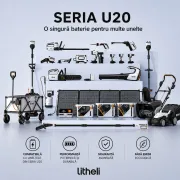 Foarfeca electrica pentru gard viu Litheli U20HT01, 20V, acumulator 2Ah inclus, lama 450 mm