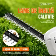 Foarfeca electrica pentru gard viu Litheli U20HT01, 20V, acumulator 2Ah inclus, lama 450 mm