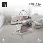 Masa multifunctionala de infasat bebelusi Cangaroo Kaskada, cu cadita si spatii de depozitare, Gri