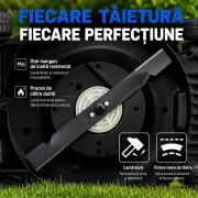 Masina de tuns gazonul autopropulsata Litheli EasySurge U20LM01 Brushless, 2x20V, 2 acumulatori 4Ah inclusi, latime taiere 430 mm