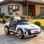 Masinuta electrica Audi RS e-tron Police pentru copii Moni, Alb