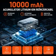 Motoferastrau electric compact Litheli U20MC00, 20V, acumulator 2Ah inclus, lama 150 mm