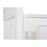 Patut din lemn pentru bebelusi Moni Wing, design modern, pentru camera copilului, Alb