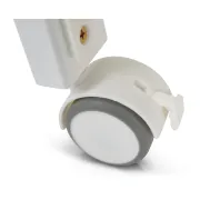 Patut din lemn pentru bebelusi Moni Wing, design modern, pentru camera copilului, Alb