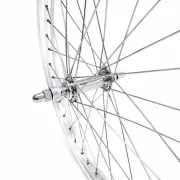 Roata fata LYRA 20", Silver, CNC, Spite Nichelate, Butuc Fata 36H