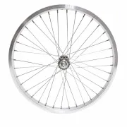 Roata fata LYRA 20", Silver, CNC, Spite Nichelate, Butuc Fata 36H