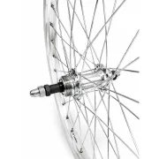 Roata spate LYRA 20", Silver, CNC, Spite Nichelate, Butuc Viteza 36H