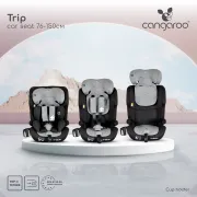 Scaun auto copii Cangaroo Trip 76-150 cm, 1-12 ani, siguranta si confort in masina, Negru