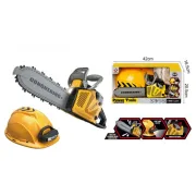 Set drujba de jucarie cu casca de protectie, sunete si lumini T006