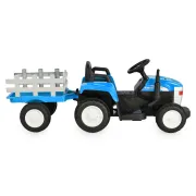 Tractor electric pentru copii Moni Dallas cu remorca, Albastru
