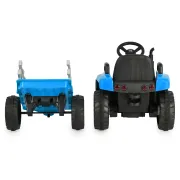 Tractor electric pentru copii Moni Dallas cu remorca, Albastru