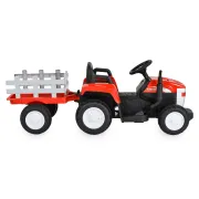 Tractor electric pentru copii Moni Dallas cu remorca, Rosu