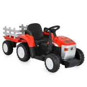 Tractor electric pentru copii Moni Dallas cu remorca, Rosu