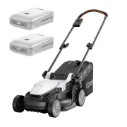 Masina de tuns gazonul Litheli U20LM00 Brushless, 2x20V, 2 acumulatori 2Ah inclusi, latime taiere 330 mm