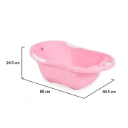 Cadita baie bebelusi Moni Lilly, design ergonomic si usor de curatat, Roz