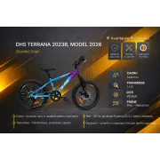 Bicicleta Copii Dhs Terrana 2023B, model 2026 - 20 Inch, Albastru-Violet