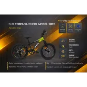 Bicicleta Copii Dhs Terrana 2023D, model 2026 - 20 Inch, Verde-Negru