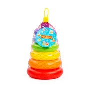 Piramida cu inele de stivuit Funny Rings 7 piese Polesie