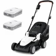 Masina de tuns gazonul Litheli U20LM03 Brushless, 2x20V, 2 acumulatori 4Ah inclusi, latime taiere 370 mm