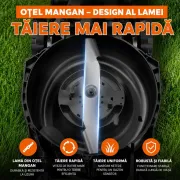 Masina de tuns gazonul Litheli U20LM03 Brushless, 2x20V, 2 acumulatori 4Ah inclusi, latime taiere 370 mm
