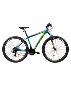 Bicicleta MTB Colinelli COL23, Marimea L, 29 inch, Verde, Schimbator Shimano ST-EF500, 21 Viteze, Cadru Aluminiu, Frane V - Brake, Culoare produs: Verde, Marime produs: L