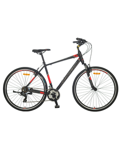 Bicicleta Trekking Polar Helix - 28 Inch, L, Negru-Rosu, Culoare produs: Negru/Rosu, Marime produs: L